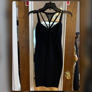 Bodycon black stretchy dress